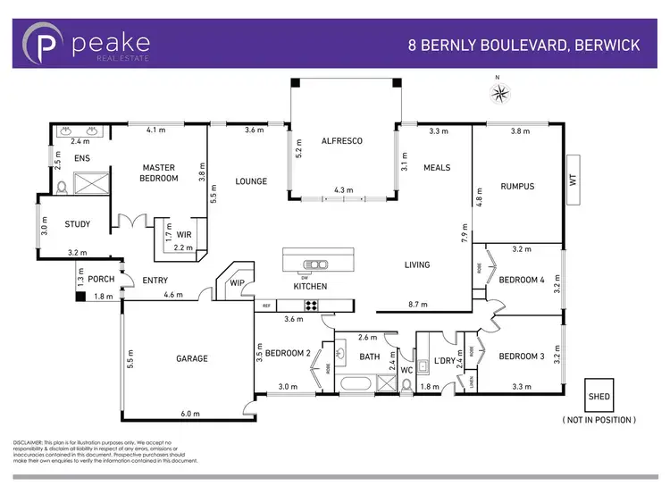 Floorplan of Homely house listing, 8 Bernly Boulevard, Berwick VIC 3806