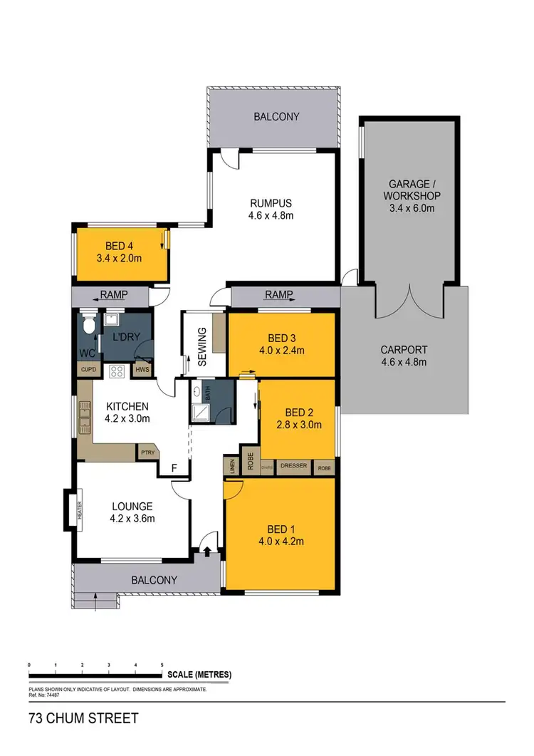 Floorplan of Homely house listing, 73 Chum Street, Golden Square VIC 3555