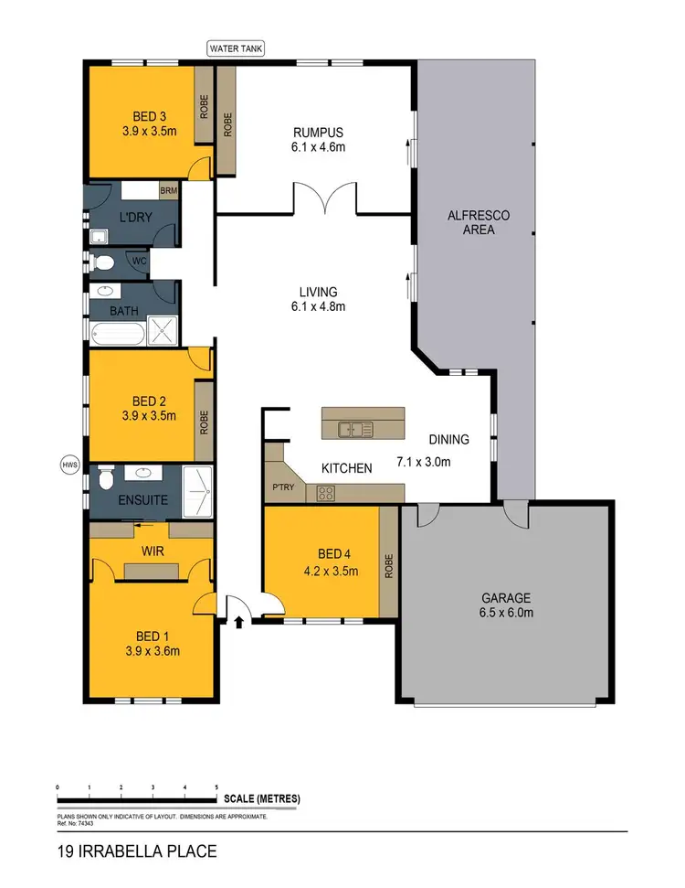 Floorplan of Homely house listing, 19 Irrabella Place, Kangaroo Flat VIC 3555