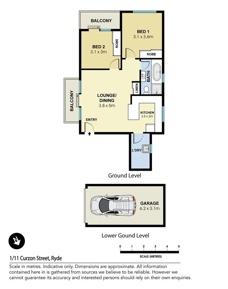 Floorplan of Homely apartment listing, 1/11 Curzon Street, Ryde NSW 2112