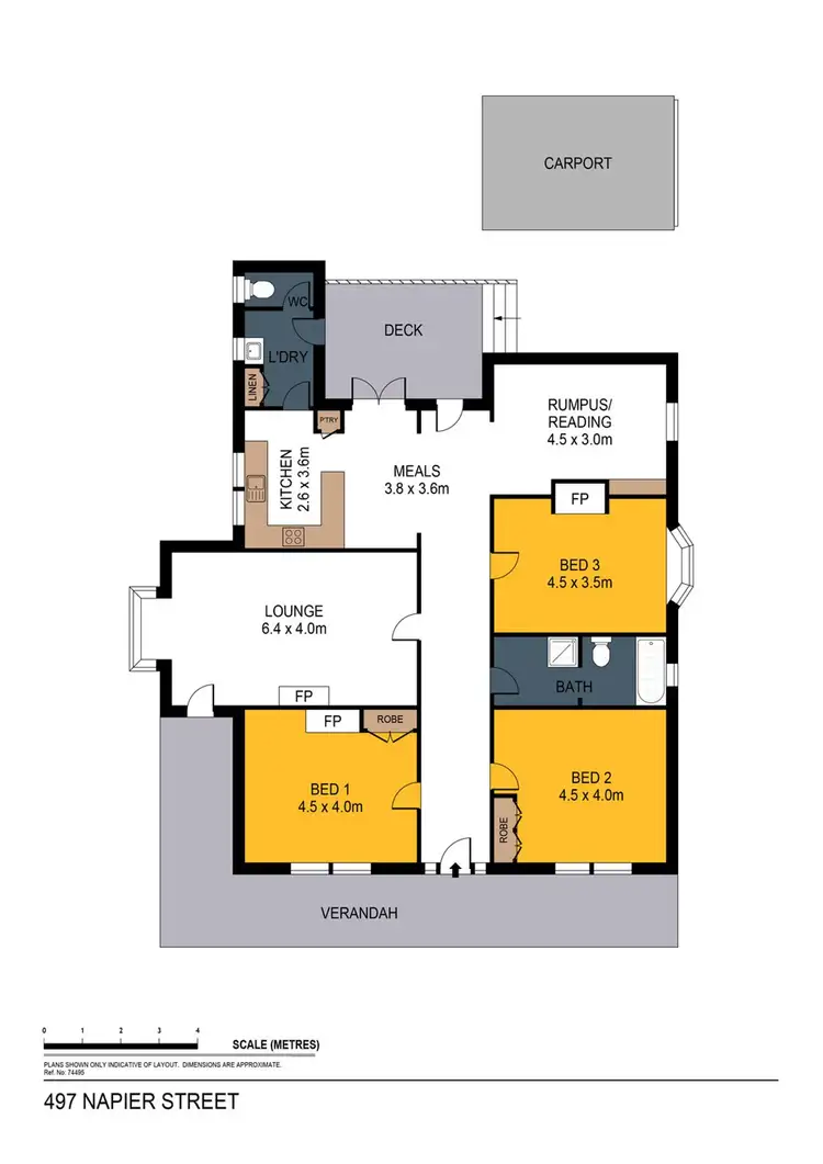 Floorplan of Homely house listing, 497 Napier Street, White Hills VIC 3550