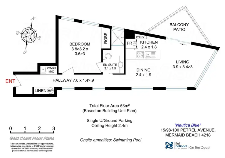 Floorplan of Homely apartment listing, 15/98-100 Petrel Avenue, Mermaid Beach QLD 4218