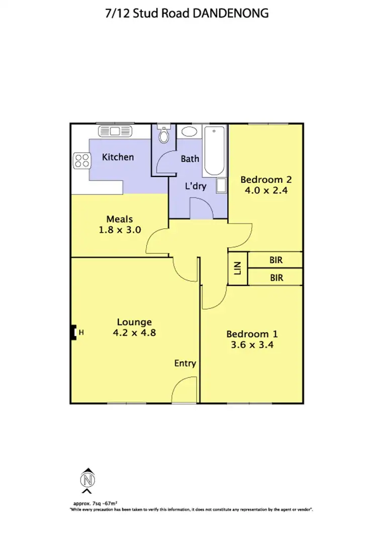 Floorplan of Homely unit listing, 7/12 Stud Road, Dandenong VIC 3175