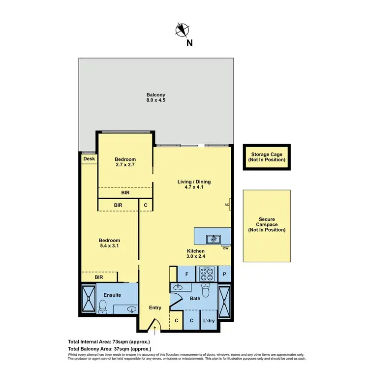 Floorplan of Homely apartment listing, 510/40 Hall Street, Moonee Ponds VIC 3039
