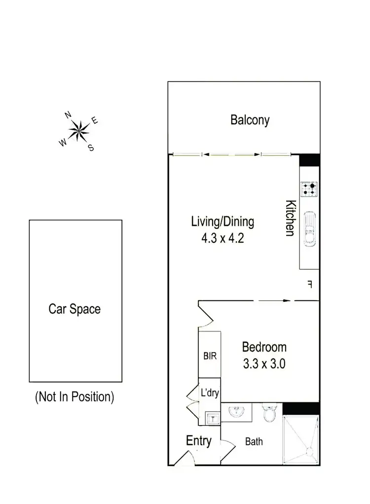 Floorplan of Homely apartment listing, 317/1044 Mount Alexander Road, Essendon VIC 3040