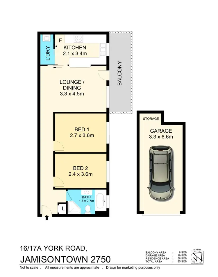 Floorplan of Homely unit listing, 16/17a York Road, Jamisontown NSW 2750