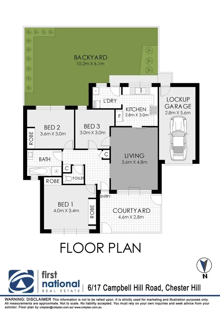 Floorplan of Homely villa listing, 6/17-25 Campbell Hill road, Chester Hill NSW 2162