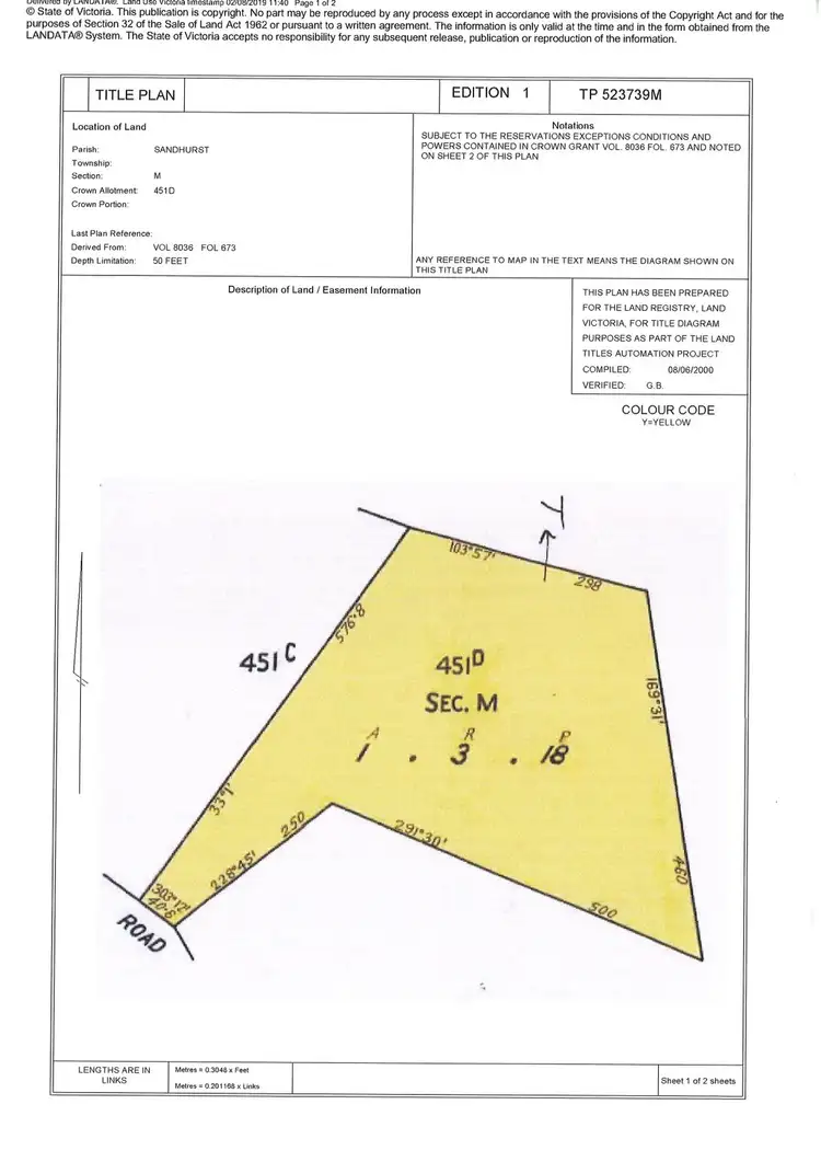 Floorplan of Homely land listing, 40 Pascoe Street, Long Gully VIC 3550