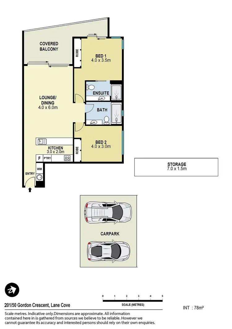 Floorplan of Homely apartment listing, 201/50 Gordon Crescent, Lane Cove NSW 2066
