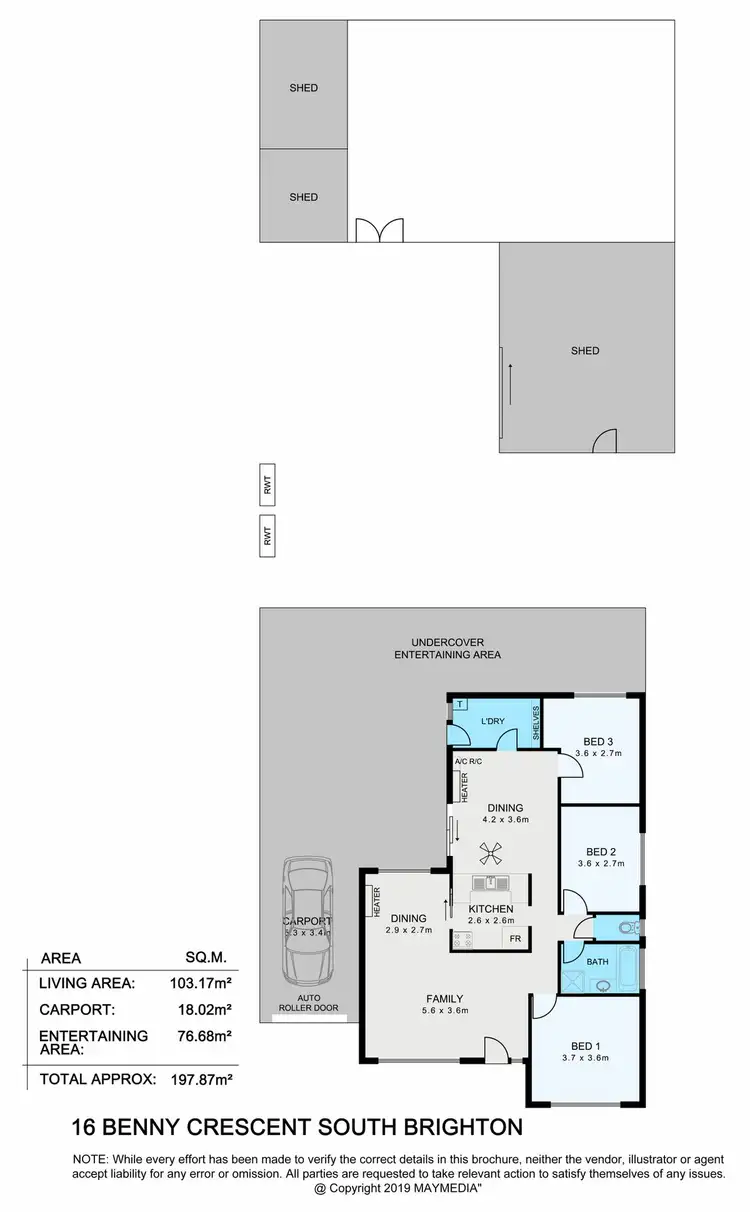 Floorplan of Homely house listing, 16 Benny Crescent, South Brighton SA 5048