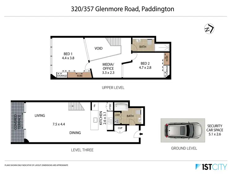 Floorplan of Homely apartment listing, 320/357 Glenmore Road, Paddington NSW 2021