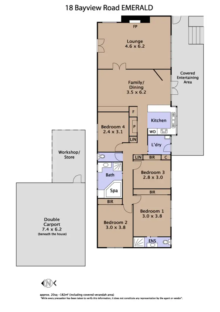 Floorplan of Homely house listing, 18 Bayview Road, Emerald VIC 3782