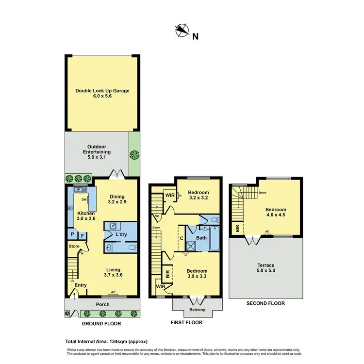 Floorplan of Homely townhouse listing, 16 Anderson Walk, Kensington VIC 3031
