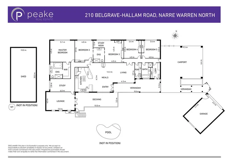 Floorplan of Homely house listing, 210 Belgrave-Hallam Road, Narre Warren North VIC 3804