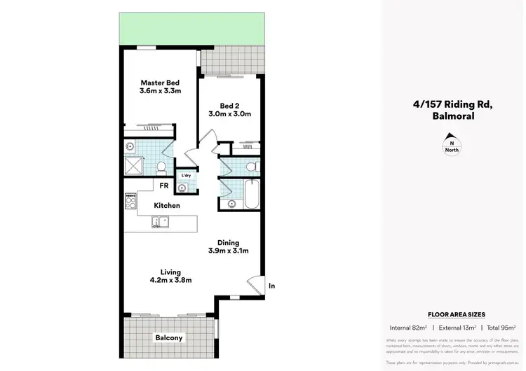 Floorplan of Homely townhouse listing, 4/157 Riding Road, Balmoral QLD 4171