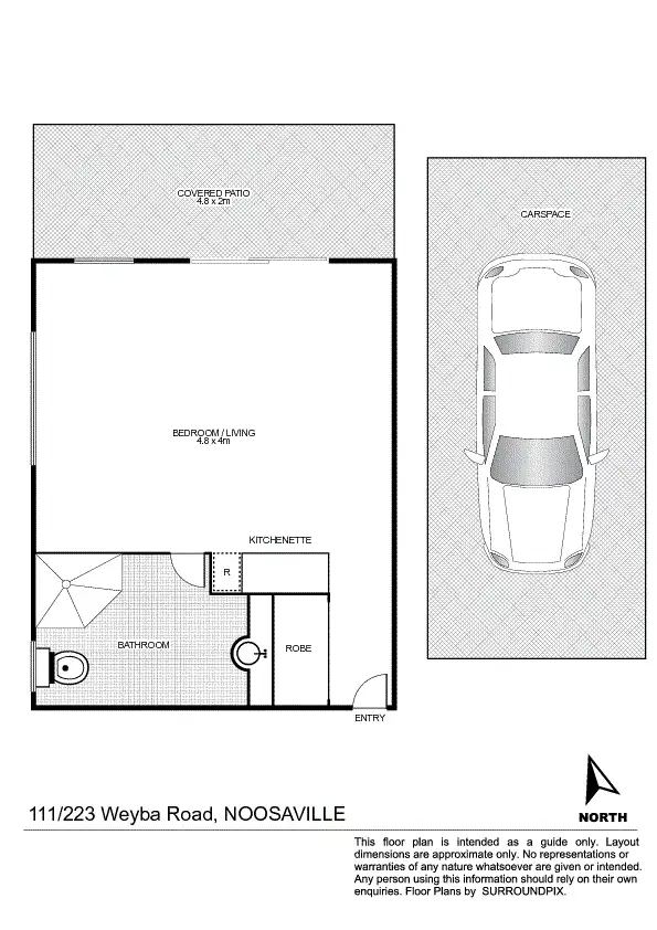 Floorplan of Homely unit listing, 111/223 Weyba Road, Noosaville QLD 4566