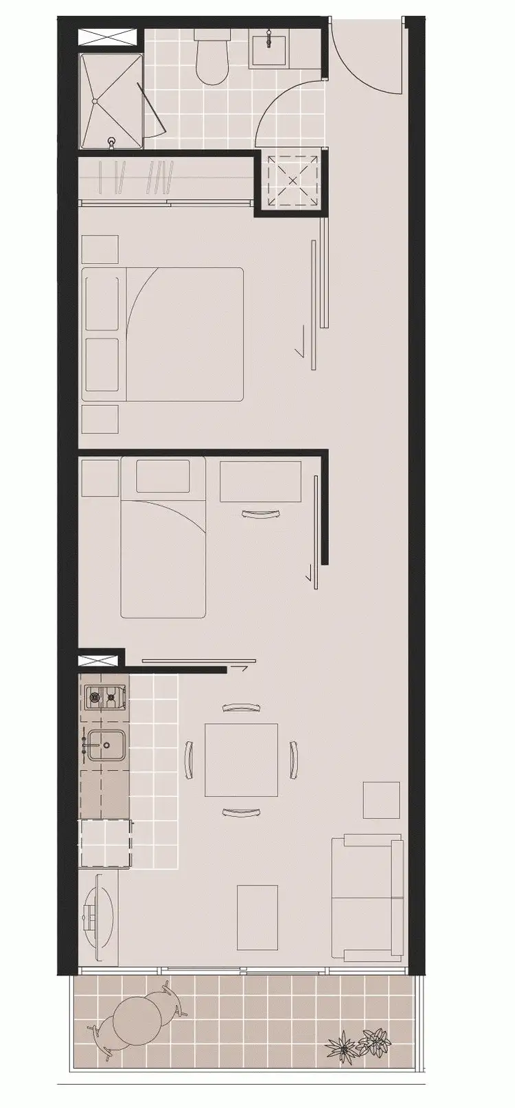 Floorplan of Homely apartment listing, 7.8/25 Therry Street, Melbourne VIC 3000