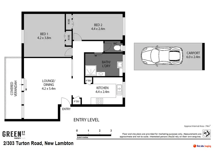 Floorplan of Homely townhouse listing, 2/303 Turton Road, New Lambton NSW 2305