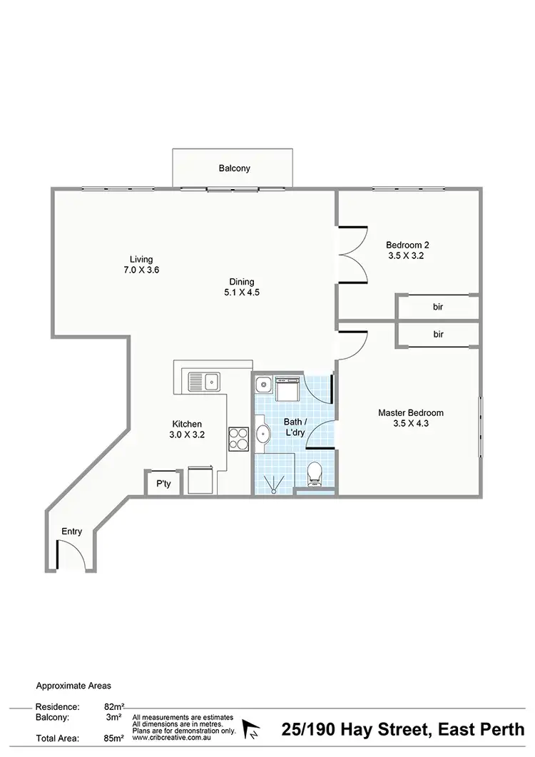 Floorplan of Homely apartment listing, 25/190 Hay Street, East Perth WA 6004