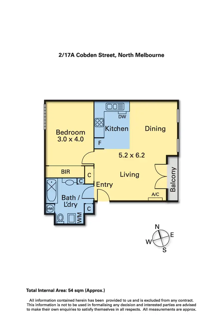 Floorplan of Homely apartment listing, 2/17A Cobden Street, North Melbourne VIC 3051