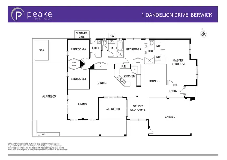 Floorplan of Homely house listing, 1 Dandelion Drive, Berwick VIC 3806