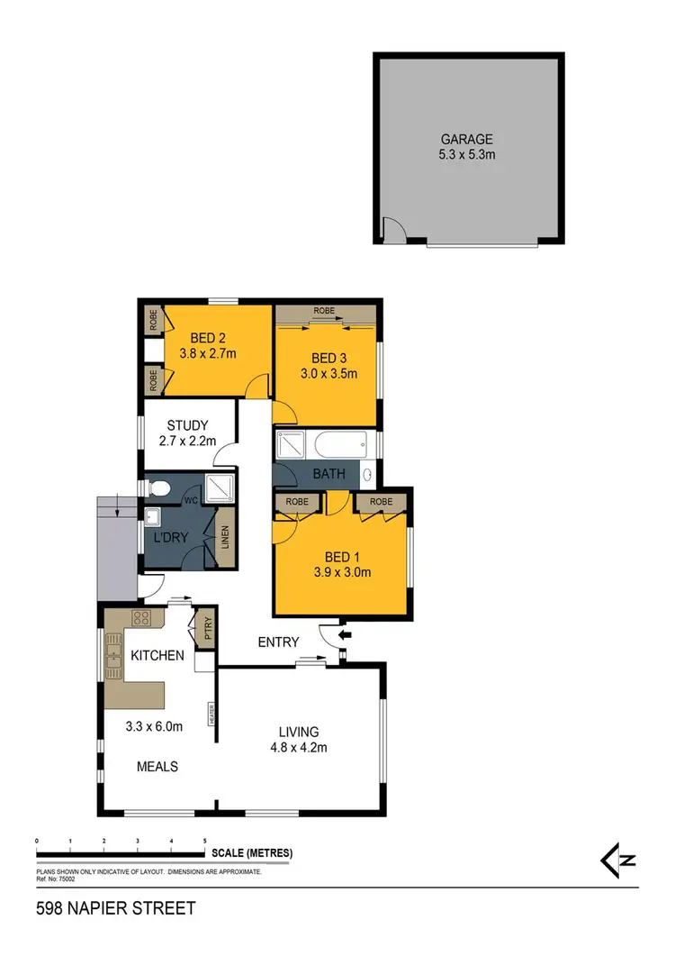 Floorplan of Homely house listing, 598 Napier Street, White Hills VIC 3550