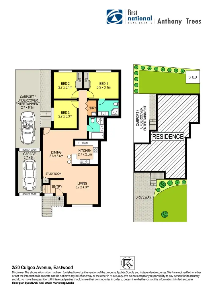 Floorplan of Homely villa listing, 2/20 Culgoa Avenue, Eastwood NSW 2122