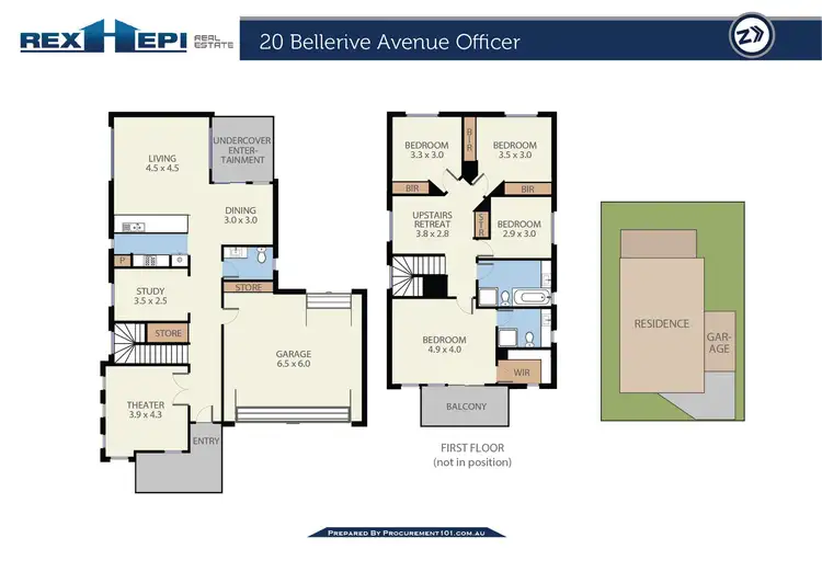 Floorplan of Homely house listing, 20 Bellerive Avenue, Officer VIC 3809