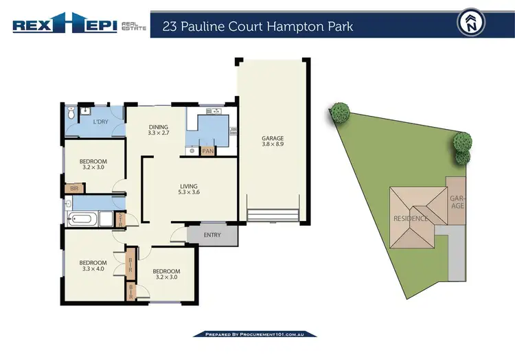 Floorplan of Homely house listing, 23 Pauline Court, Hampton Park VIC 3976