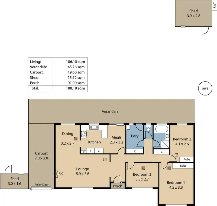 Floorplan of Homely house listing, 66 Hanson Street, Freeling SA 5372