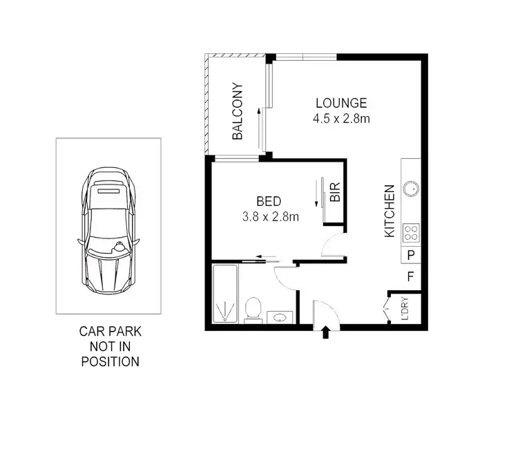 Floorplan of Homely apartment listing, 205/525 Mt Alexander Road, Moonee Ponds VIC 3039