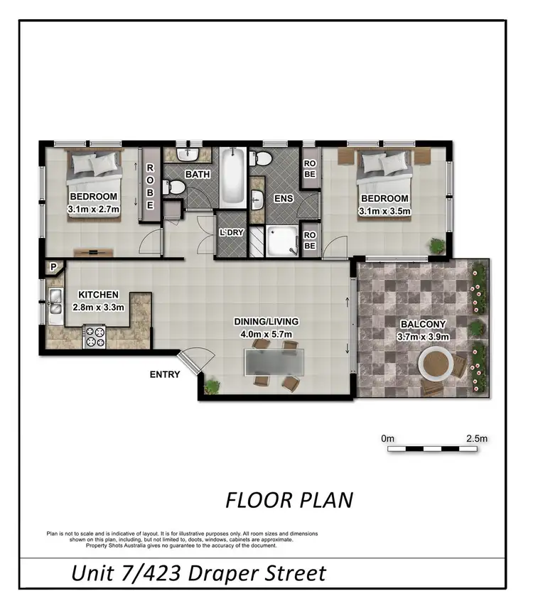 Floorplan of Homely unit listing, 7/423-427 Draper Street, Parramatta Park QLD 4870
