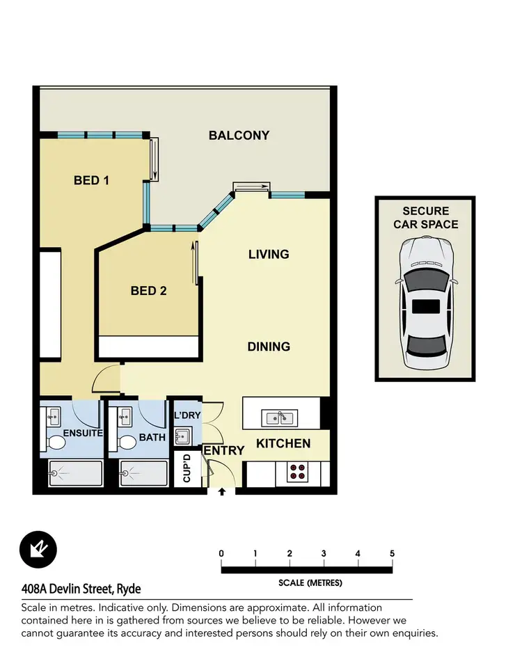 Floorplan of Homely apartment listing, 408A/6 Devlin Street, Ryde NSW 2112