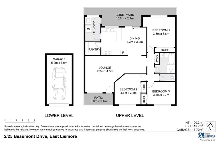 Floorplan of Homely unit listing, 2/25 Beaumont Drive, East Lismore NSW 2480