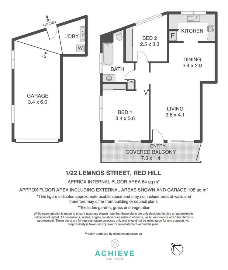 Floorplan of Homely unit listing, 1/22 Lemnos Street, Red Hill QLD 4059