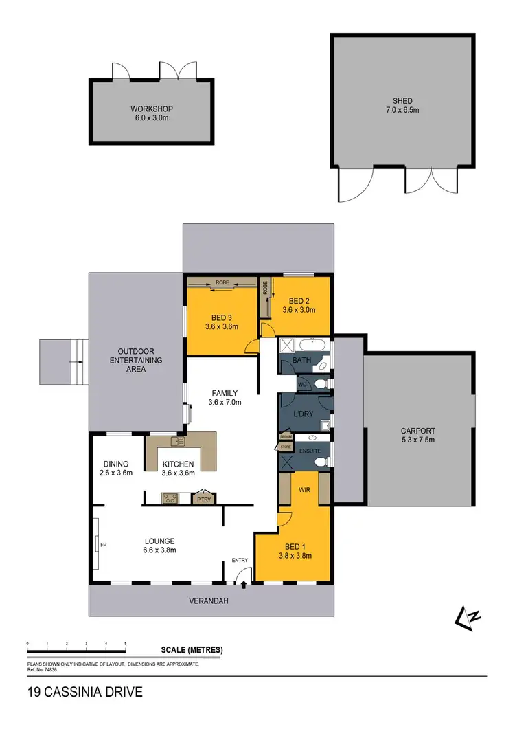 Floorplan of Homely house listing, 19 Cassinia Drive, Junortoun VIC 3551