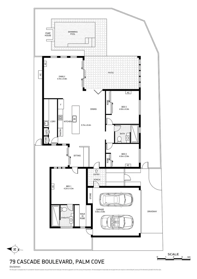 Floorplan of Homely house listing, 79 Cascade Boulevard, Palm Cove QLD 4879