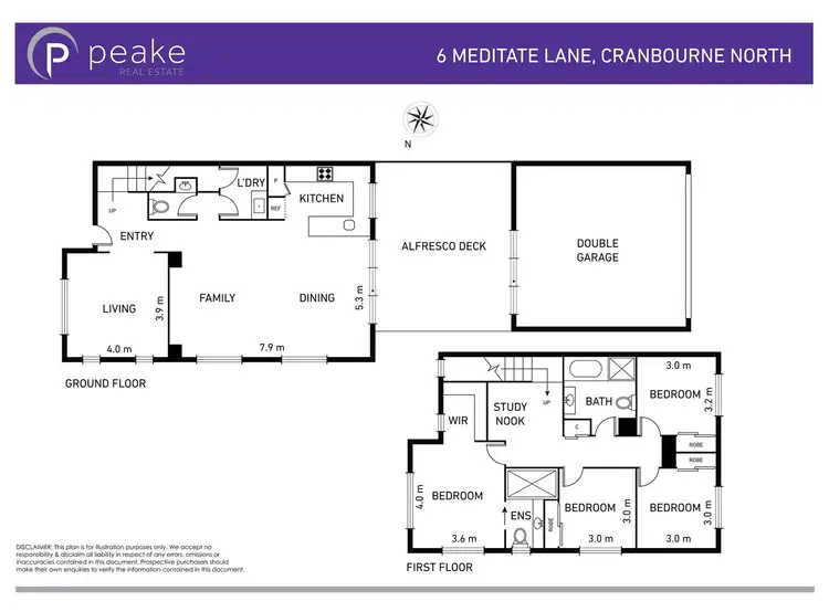 Floorplan of Homely house listing, 6 Meditate Lane, Cranbourne North VIC 3977