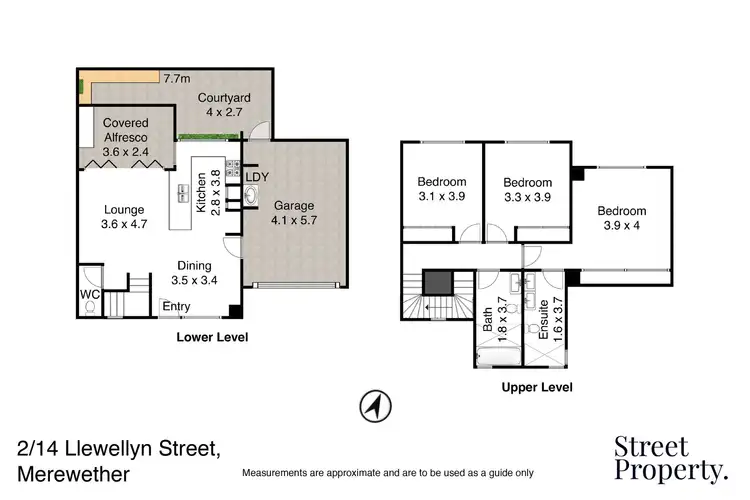Floorplan of Homely townhouse listing, 2/14 Llewellyn Street, Merewether NSW 2291
