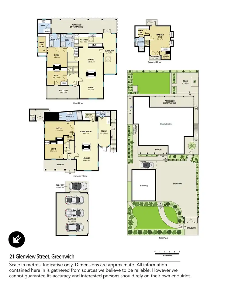 Floorplan of Homely house listing, 21 Glenview Street, Greenwich NSW 2065