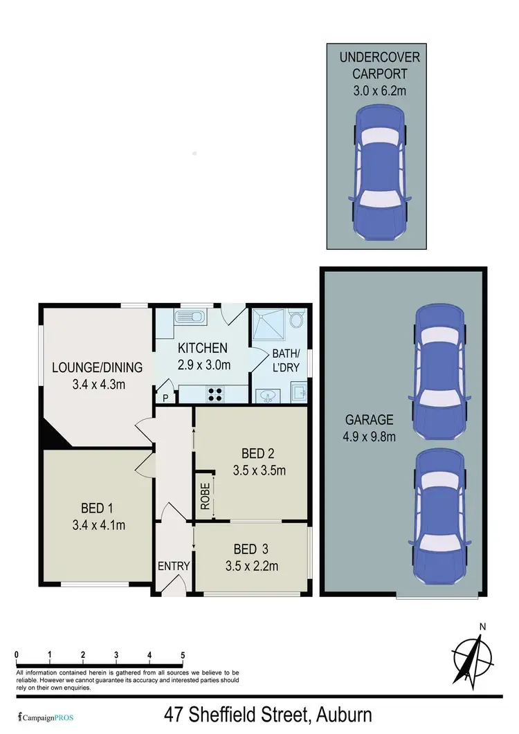 Floorplan of Homely house listing, 47 Sheffield Street, Auburn NSW 2144