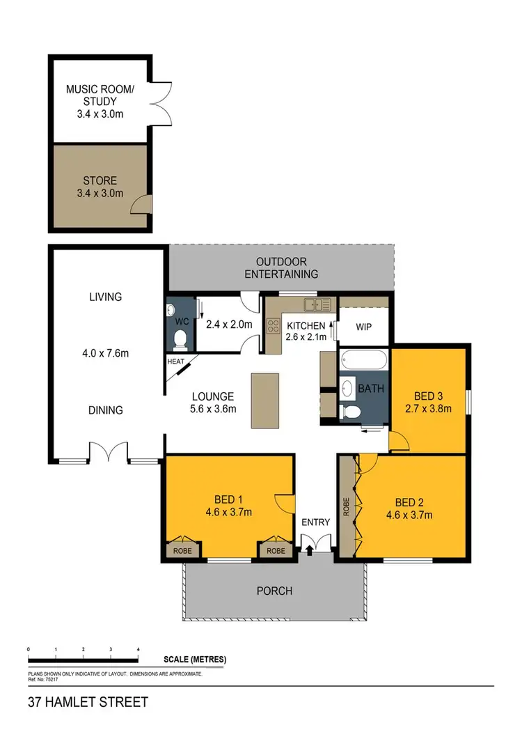 Floorplan of Homely house listing, 37 Hamlet Street, Quarry Hill VIC 3550