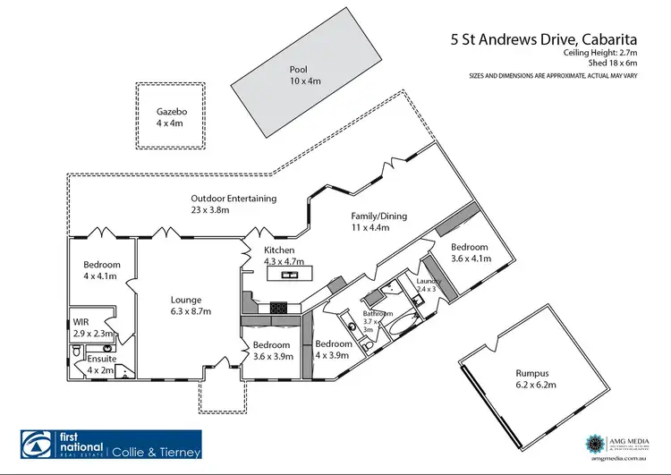 Floorplan of Homely house listing, 5 St Andrews Drive, Cabarita VIC 3505