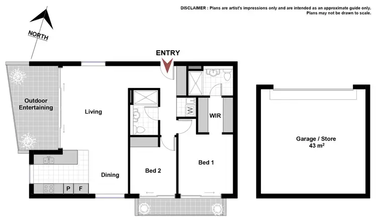 Floorplan of Homely apartment listing, 56/18 Austin Street, Griffith ACT 2603