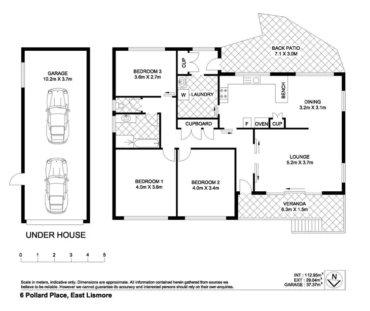 Floorplan of Homely house listing, 6 Pollard Place, East Lismore NSW 2480