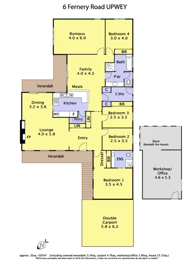 Floorplan of Homely house listing, 6 Fernery Road, Upwey VIC 3158