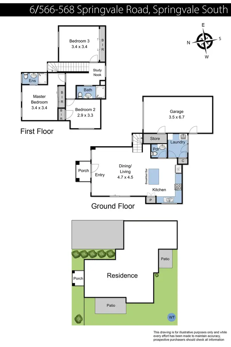 Floorplan of Homely townhouse listing, 6/566-568 Springvale Road, Springvale South VIC 3172