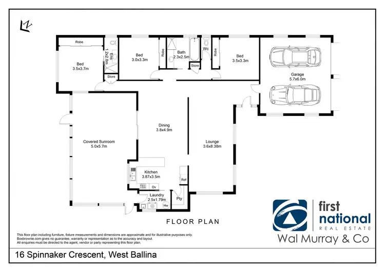Floorplan of Homely house listing, 16 Spinnaker Crescent, West Ballina NSW 2478