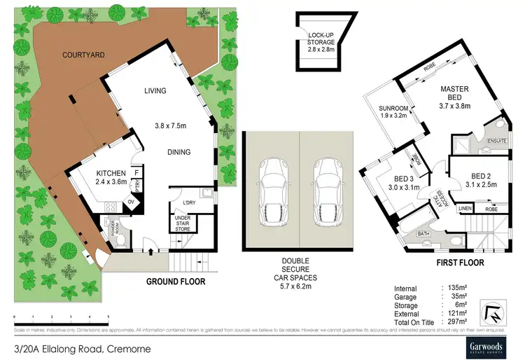 Floorplan of Homely townhouse listing, 3/20A Ellalong Road, Cremorne NSW 2090