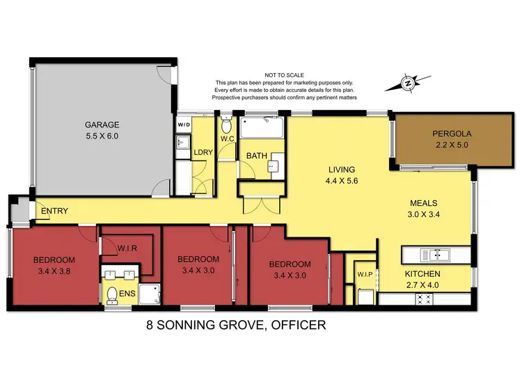 Floorplan of Homely house listing, 8 Sonning Grove, Officer VIC 3809